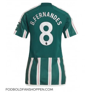 Manchester United Bruno Fernandes #8 Udebanetrøje Dame 2023-24 Kortærmet